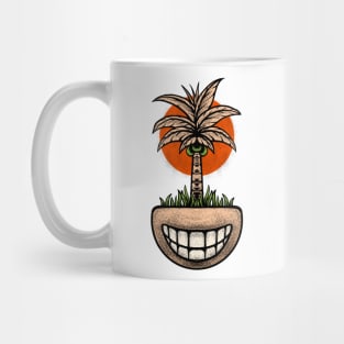 Coconut tree with smile Mug